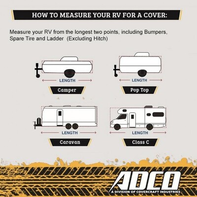 ADCO 12-14' (3672-4284mm) Pop Top Cover with OLEFIN HD - CRVPTC14