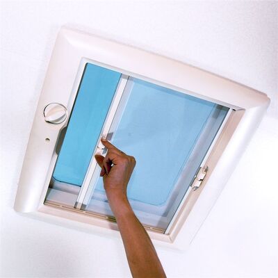 12V vent, White/Cream, with insect screen and sunblock blind #200063