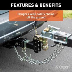 CURT Trailer Safety Chain Holder Bracket (50mm Shank)