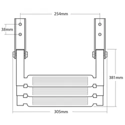Relaxn 3 Step Stainless Steel Telescopic Ladder