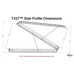 The Bush Company TX27 Hardshell Rooftop Tent - 1.4m Double Pop
