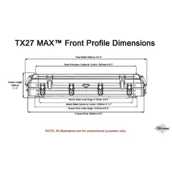 The Bush Company TX27MAX Hardshell Rooftop Tent - 1.6m Double Pop