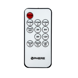 Sphere Viento Fan & Light With Usb A&C Outputs + Remote | Black