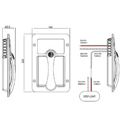 Camec Replacement Style 12V Grab Handle Entry Light | Amber & White - Chrome