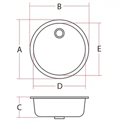 Sink Round With Lid And Tap 304 Stainless Steel (Cold Tap)