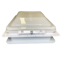 Coast to Coast 14x14 White Wind-Up Roof Vent With 12V Fan & LED