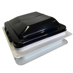Coast to Coast 14x14 Black Wind-Up Roof Vent With 12V Fan