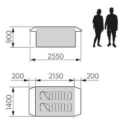 Dometic Pico FTC 2x2 TC Inflatable 2Person Swag