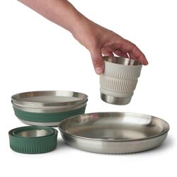 SEA TO SUMMIT Detour Stainless Steel Collapsible Dinnerware Set - [6 Piece)