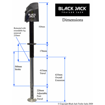 Black Jack 12V Electric Trailer Jack