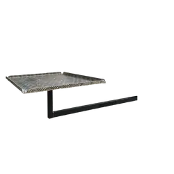 BBQARM Kit For Under Chassis Mounting Large Black Powdercoat With Tray Riser