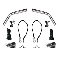 Hookem Complete Outrigger Set - Includes 2 X 4.5M (15FT) - 3 Piece Carbon Fibre Poles