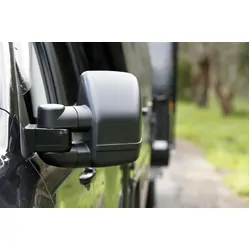 Clearview Towing Mirrors [Next Gen, Pair, Manual, Black] For Toyota Hi-Lux 2005 to 2015