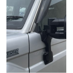 Classic Towing Mirrors, Indicators, Electric Kit, Electric, Black to suit Toyota LandCruiser 70 Series 1984 - Aug 2023