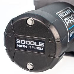 Carbon Offroad Scout Pro RS9 9000lb High Speed Winch with MegaPro Hook - Black