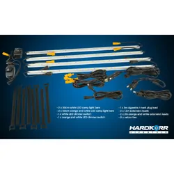 Hard Korr Lifestyle 4-Bar Orange & White LED Camp Light Kit