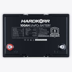Hardkorr Power 100Ah LIFEPO4 Deep Cycle Lithium Battery with Bluetooth