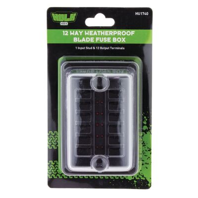Hulk 4x4 12 Way Fuse Box W/Proof Ats Blade Fuse 1 In 12 Out Led