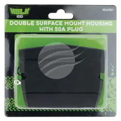 Hulk 4x4 Double Surface Mount Housing 50Amp Anderson Style Plugs