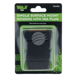 Hulk 4x4 Single Surface Mount Housing 50Amp Ando Style Plug Red