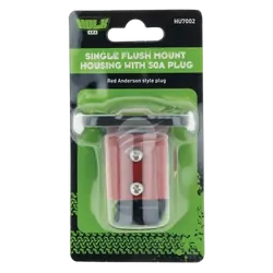 Hulk 4x4 Single Flush Mount Housing 50A Ando Style Plug Red