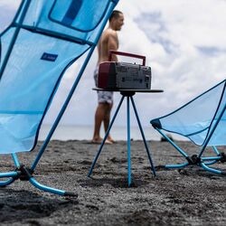 HELINOX Side Table Medium Black with Blue Frame