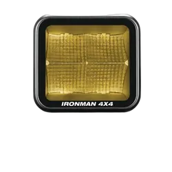 Ironman 4X4 40W Bright Cube Flood Beam LED Cube Light - 81 x 75mm (each) - Amber