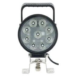 Ignite Led Round Spot Beam Work lamp W/ Handle & Switch Black Housing