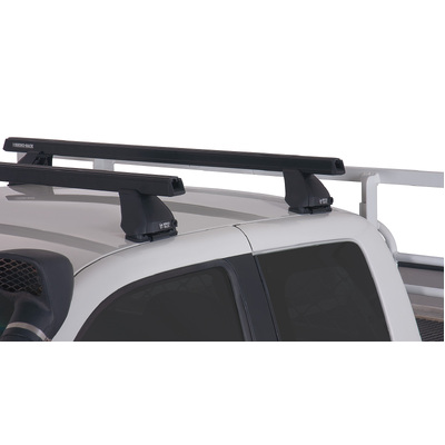 Rhino Rack Heavy Duty 2500 Black 2 Bar Roof Rack For Ford Courier Pe-Ph 4Dr Ute Crew Cab 02/99 To 12/06
