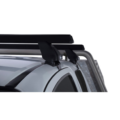 Rhino Rack Heavy Duty 2500 Black 2 Bar Roof Rack For Toyota Hilux Gen 7 2Dr Ute Extra Cab 04/05 To 09/15