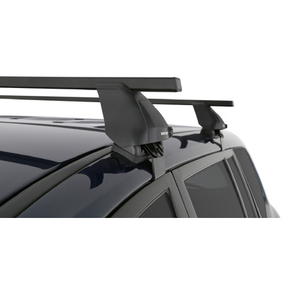 Rhino Rack Euro 2500 Black 2 Bar Roof Rack For Mitsubishi Challenger Pb 4Dr Suv 12/09 To 12/15