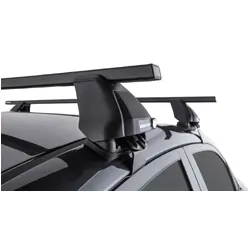 Rhino Rack Euro 2500 Black 2 Bar Roof Rack For Kia Rio 5Dr Hatch 09/11 To 12/16