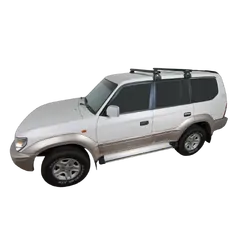 Rhino Rack Heavy Duty Rl110 Black 2 Bar Roof Rack For Mitsubishi L200 2Dr Van 01/84 To 01/86