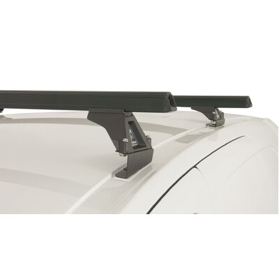 Rhino Rack Heavy Duty Rltf Black 2 Bar Roof Rack For Peugeot Partner Gen2 2Dr Van 08 To 18