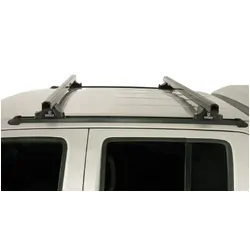 Rhino Rack Heavy Duty Rltp Trackmount Black 2 Bar Roof Rack For Nissan Navara D40 (St/St-X) 4Dr Ute Dual Cab 11/05 To 06/15
