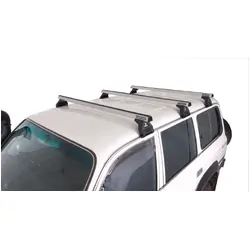 Rhino Rack Heavy Duty Rl110 Silver 3 Bar Roof Rack For Toyota Prado 90 Series 4Dr 4Wd 07/96 To 02/03