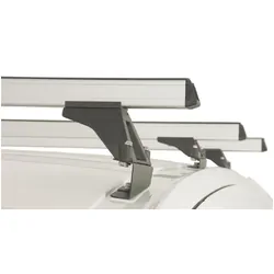 Rhino Rack Heavy Duty Rltf Silver 3 Bar Roof Rack For Peugeot Partner Gen2 2Dr Van 08 To 18