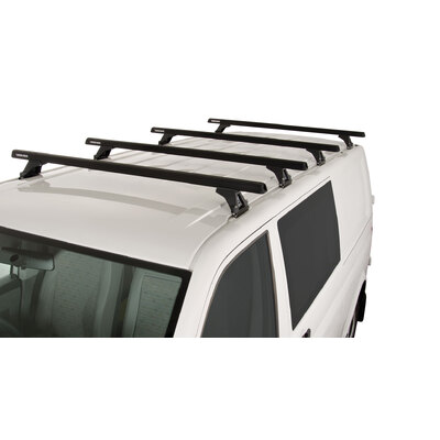 Rhino Rack Heavy Duty Rltf Black 4 Bar Roof Rack For Volkswagen Caravelle Gen6 2Dr Van Lwb 12/15 On