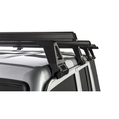 Rhino Rack Heavy Duty Rl150 Black 4 Bar Roof Rack For Toyota Landcruiser 76 Series 4Dr 4Wd 03/07 On