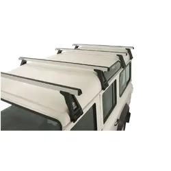 Rhino Rack Heavy Duty Rl210 Silver 4 Bar Roof Rack For Land Rover Defender 110 4Dr 4Wd (Incl. Hard Top) 03/93 To 20