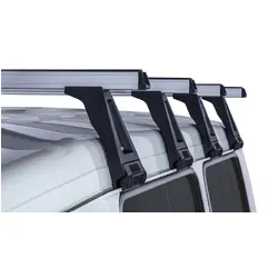 Rhino Rack Heavy Duty Rl210 Silver 4 Bar Roof Rack For Toyota Landcruiser 78 Series 2Dr 4Wd Troop Carrier 03/07 On