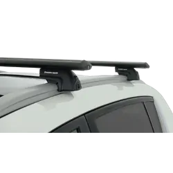 Rhino Rack Vortex Sx Black 2 Bar Roof Rack For Hyundai Ix35 (Trophy) 4Dr Suv With Roof Rails 01/14 To 07/15