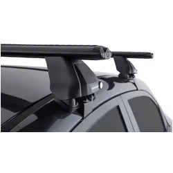 Rhino Rack Vortex 2500 Black 2 Bar Roof Rack For Kia Rio 5Dr Hatch 09/11 To 12/16