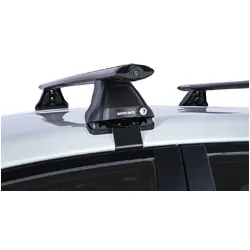 Rhino Rack Vortex 2500 Black 2 Bar Roof Rack For Toyota Corolla Gen 11 5Dr Hatch 10/12 To 07/18