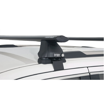 Rhino Rack Vortex 2500 Black 2 Bar Roof Rack For Jeep Grand Cherokee Wk2 4Dr 4Wd With Metal Roof Rails 02/11 On