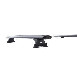 Rhino Rack Vortex Rlt600 Trackmount Black 2 Bar Roof Rack For Toyota Hilux Gen 7 4Dr Ute Dual Cab 04/05 To 09/15