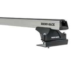 Rhino Rack Heavy Duty Rltp Silver 2 Bar Roof Rack For Ford Transit 2Dr Van Lwb (Mid/High Roof) 01/14 On