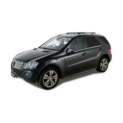Rhino Rack Vortex Stealthbar Black 2 Bar Roof Rack For Mercedes Benz M Class W164 4Dr Suv With Roof Rails 09/05 To 03/12