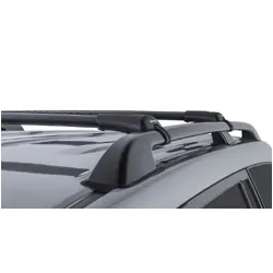 Rhino Rack Vortex Stealthbar Black 2 Bar Roof Rack For Toyota Landcruiser 200 Series 5Dr 4Wd With Roof Rails 07 To 21