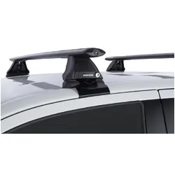 Rhino Rack Vortex 2500 Black 2 Bar Roof Rack For Toyota Hilux Gen 8 4Dr Ute Double Cab 10/15 On